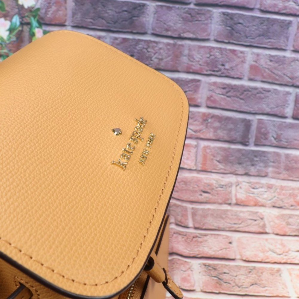 Kate Spade WKR00548 Medium Grain Leather Darcy Flap Backpack - Picture 9 of 12